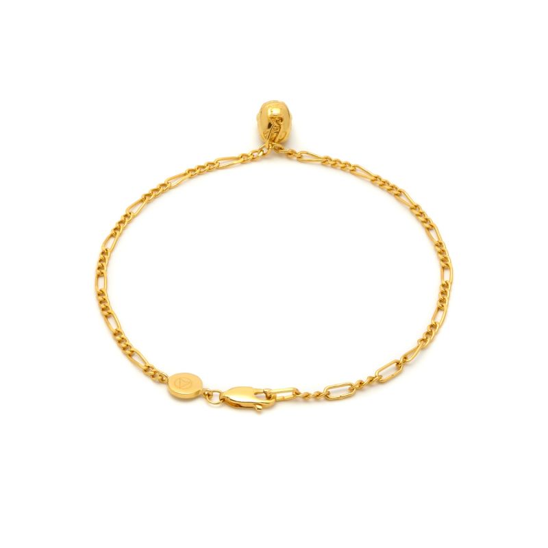 Spectre Skull Charm Chain Bracelet In Gold image