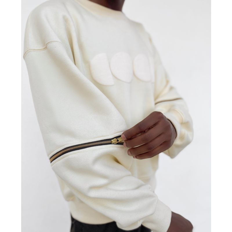 Zip crewneck on sale