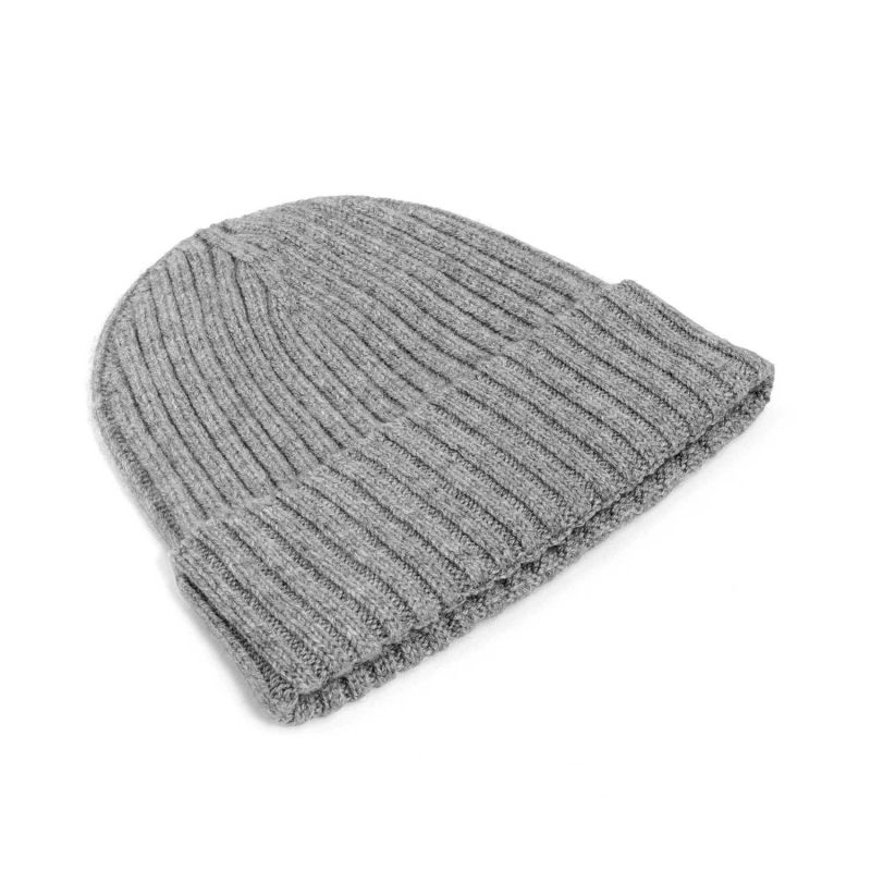 100% Pure-Cashmere Beanie Light Grey Mattia image