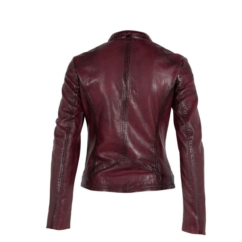 Ziya Rf Leather Jacket, Dusty Red image