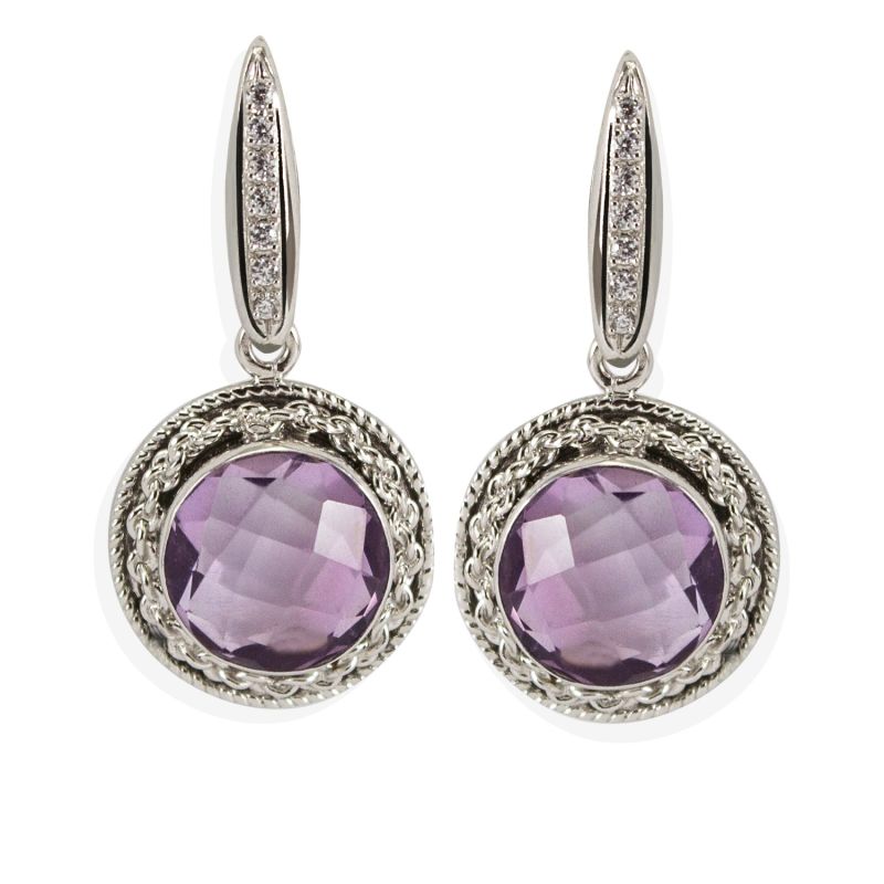 Minerva Amethyst Tondo Earrings image