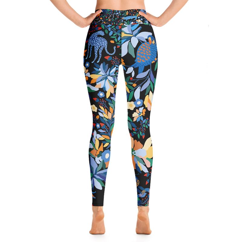 High Waist Yoga Leggings In Night Zoo image