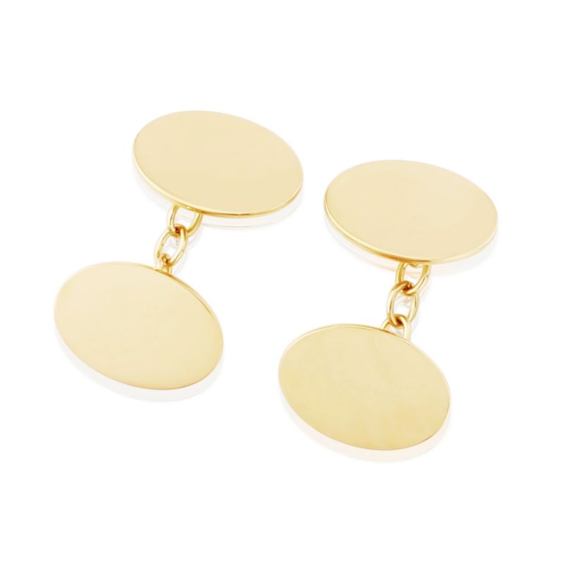 Grafton 9Ct Yellow Gold Oval Cufflinks image