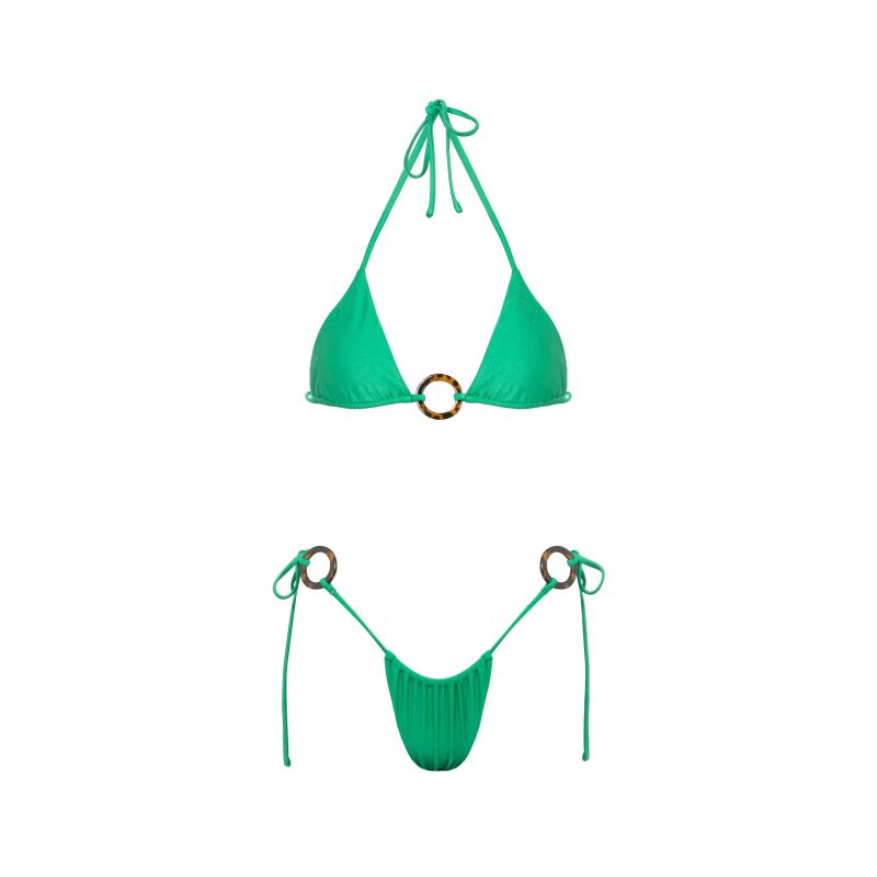 Dua Triangle Bikini Top In Green image