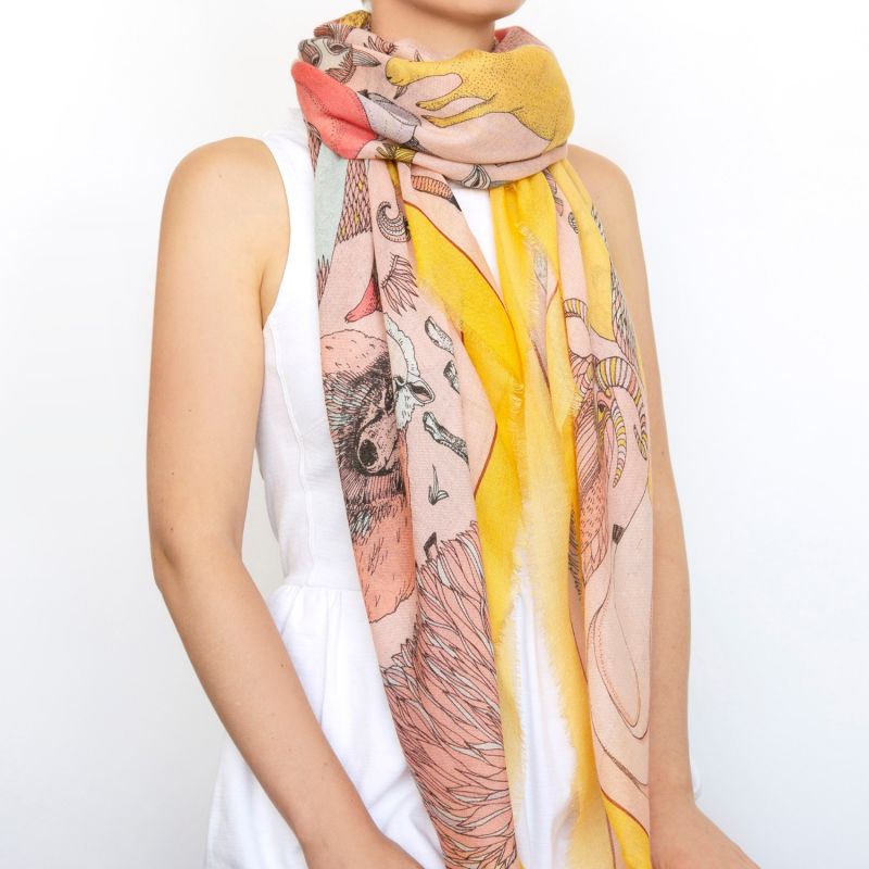 Cashmere Silk A Wild Sheep Chase Pink Scarf image