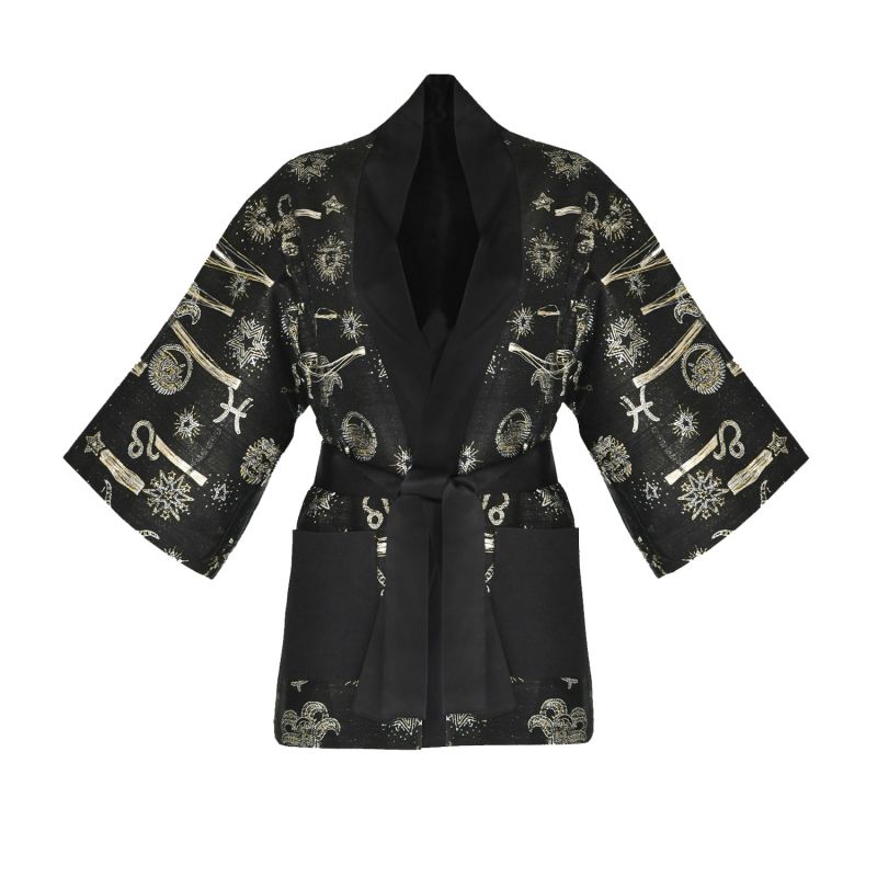 Zodiac Kimono Black image