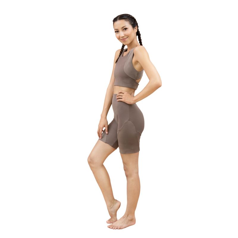 Portland Open Back Crop Top In Jasper Brown image