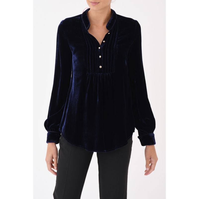 Delphine Top New Navy Velvet image