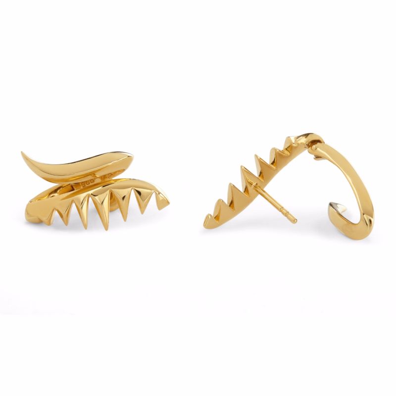 Serpent Earrings Gold image