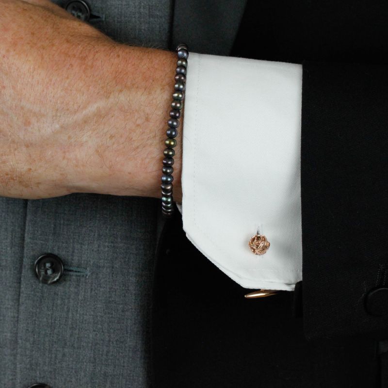 Rose Cufflinks - Gold image