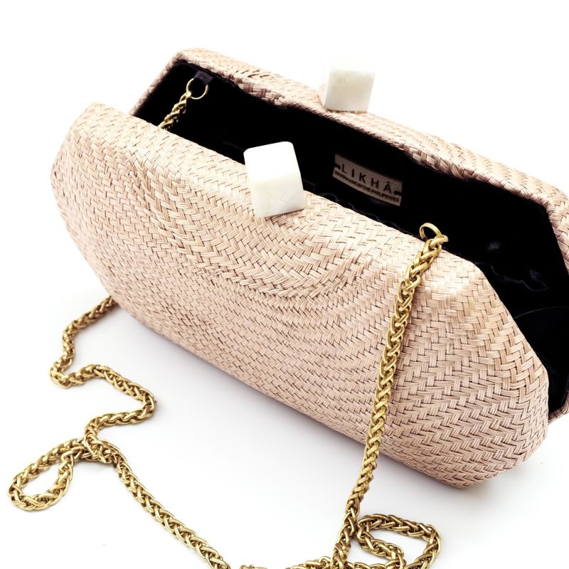 Sarsuela Handwoven Clutch Dusty Rose image