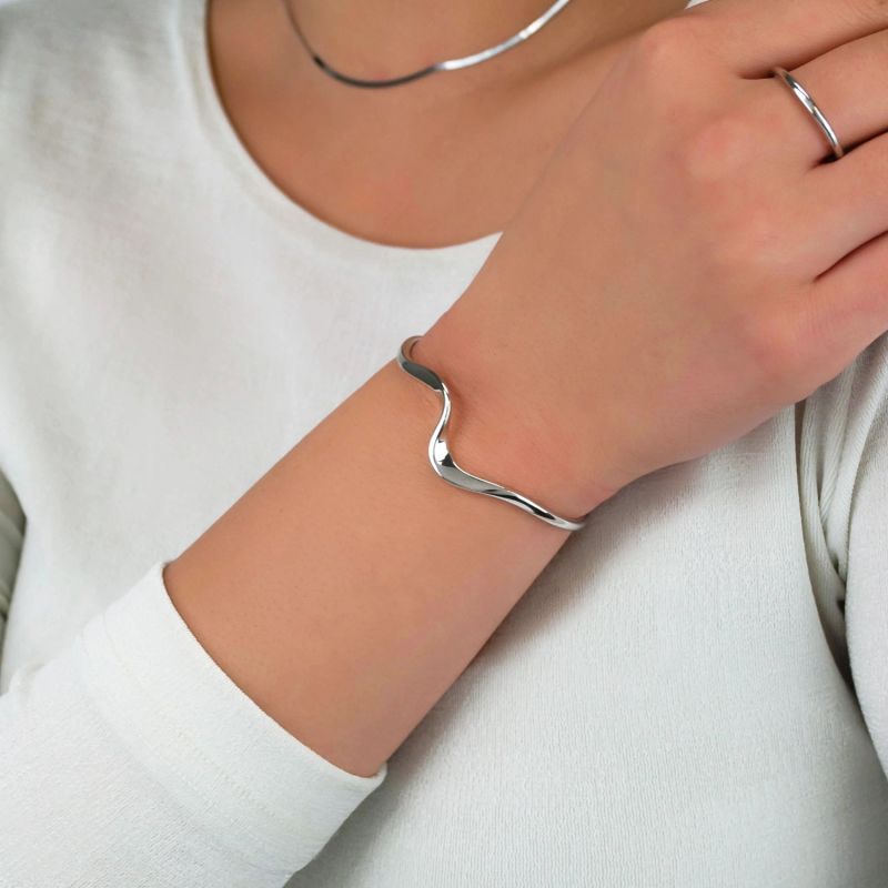 Wavy Sterling Silver Bracelet image