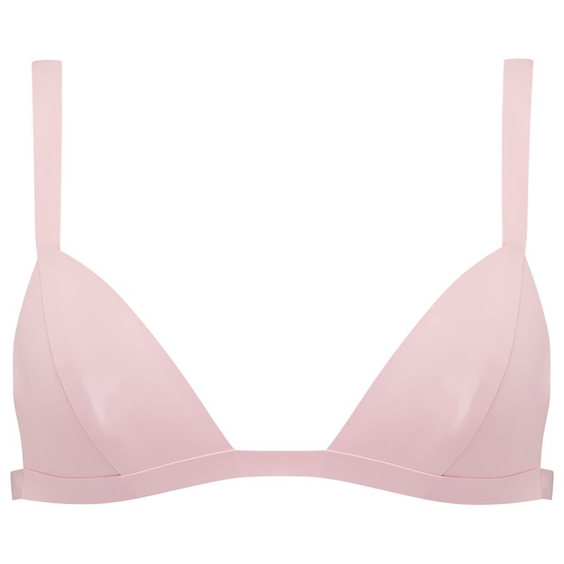 Latex Triangle Bra - Pink | Elissa Poppy | Wolf & Badger