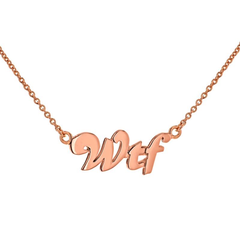 18Kt Rose Gold-Plated Bitch Necklace image