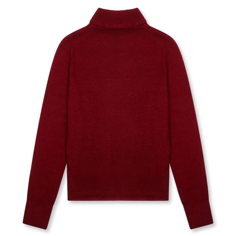 Women's Roll Neck Jumper - Ruby image