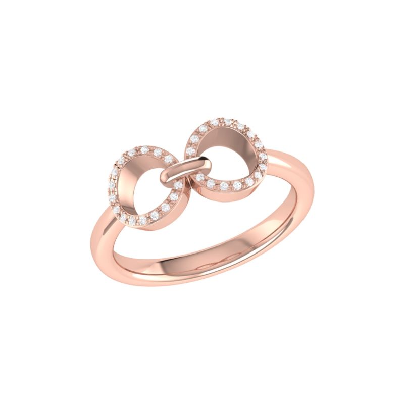 Binoculars Ring In 14 Kt Rose Gold Vermeil On Sterling Silver image