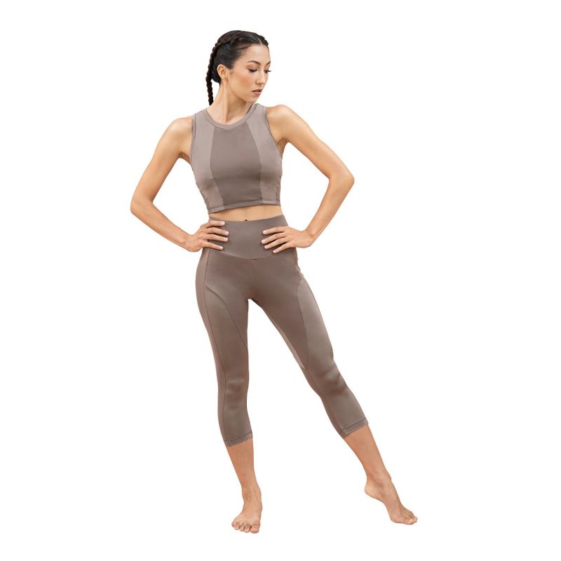 Kathmandu Crop Leggings In Jasper Brown image