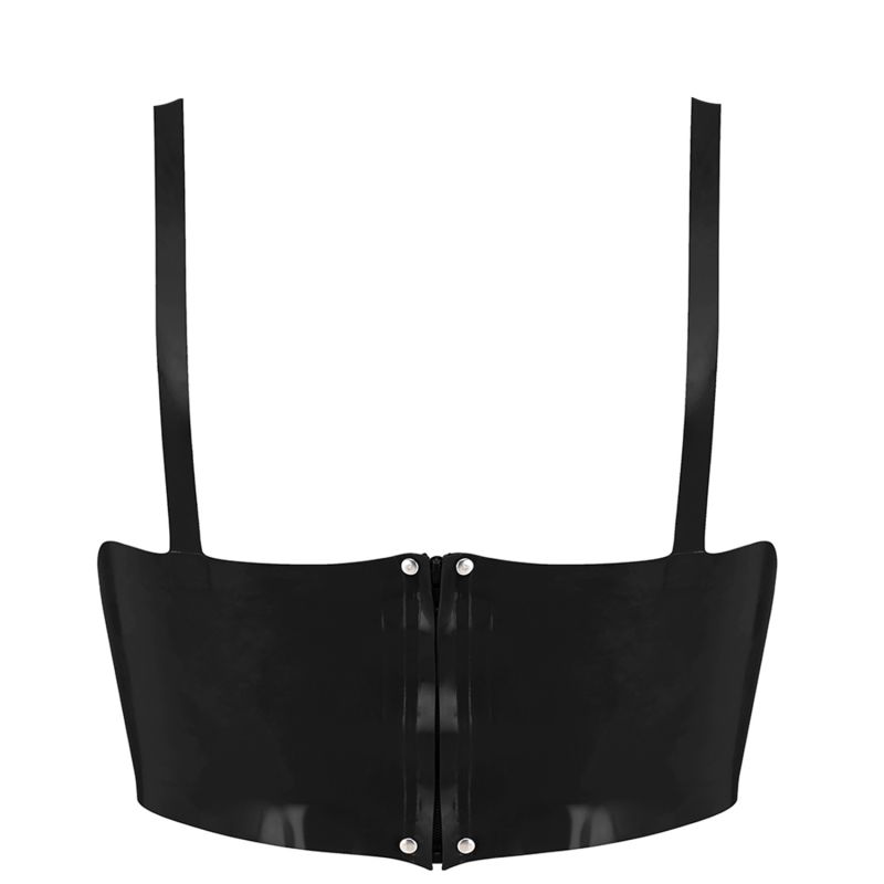 Latex Full Cup Bra - Black image