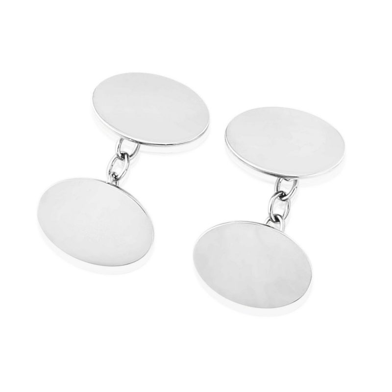 Albemarle Sterling Silver Oval Cufflinks image