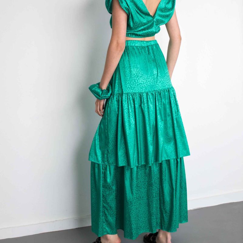 Elle Skirt In Emerald Green image