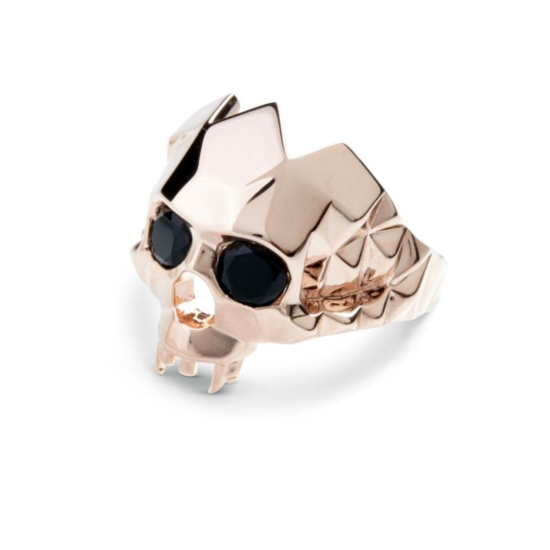 Vampire Skull Ring Rose Gold image