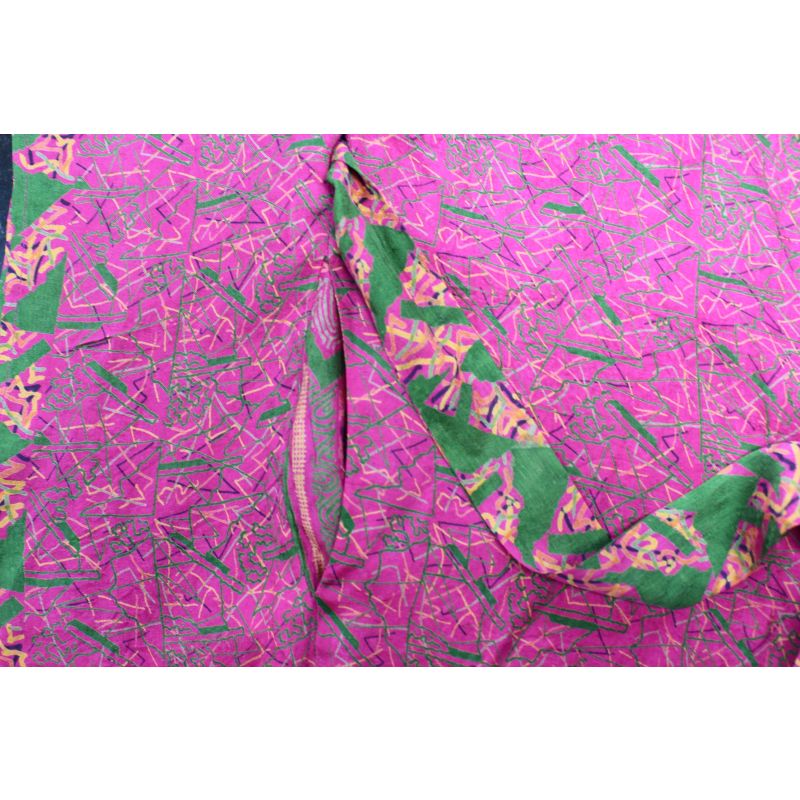 Neem - Peppercorn Pink Vintage Silk Sari Kimono Style Wrap Dress image