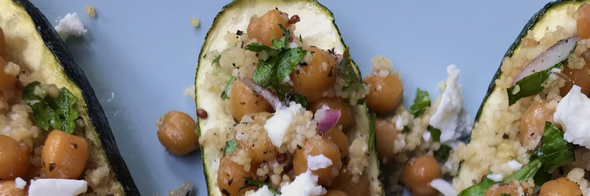 Mabes Makes: Chickpea & Feta Stuffed Courgettes