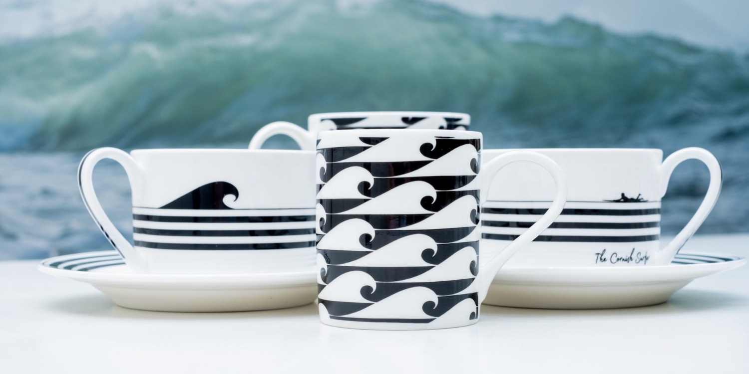 Stylish Cornish Fine Bone China - The Cornish Surfer