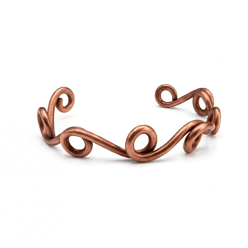 Thumbnail of Handmade Copper Twisted Cuff Bracelet image