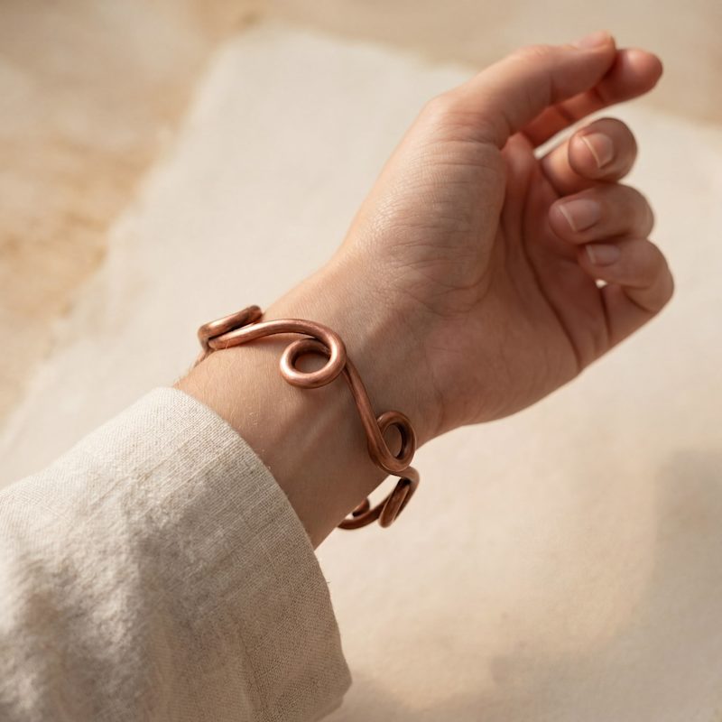 Thumbnail of Handmade Copper Twisted Cuff Bracelet image