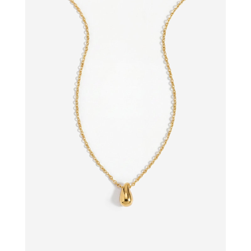 Thumbnail of 14K Gold Dainty Teardrop Pendant Necklace image