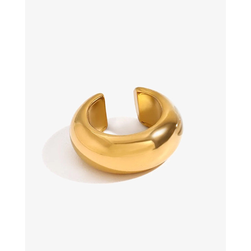 Thumbnail of 14K Gold Huggie Hoop Ear Cuff image