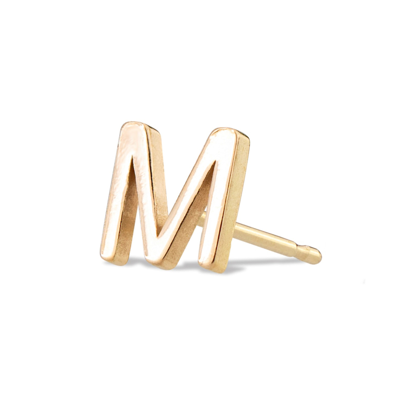 Thumbnail of 14K Gold Letter Stud - Yellow Gold image