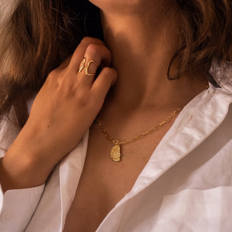 Thumbnail of Gold Link Chain Minimalist Necklace image