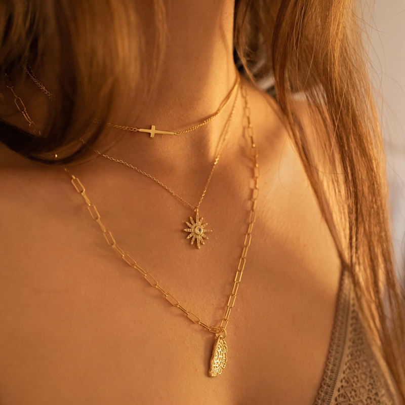 Thumbnail of Gold Link Chain Minimalist Necklace image