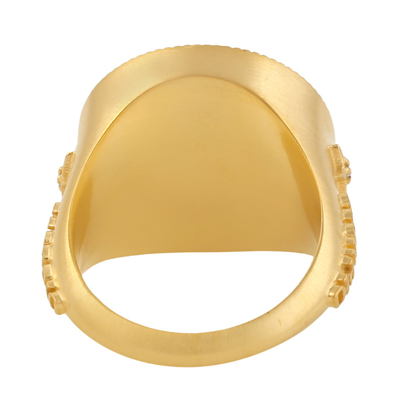 Thumbnail of Diamond Scorpio Zodiac Signet Ring in 14K Yellow Gold image