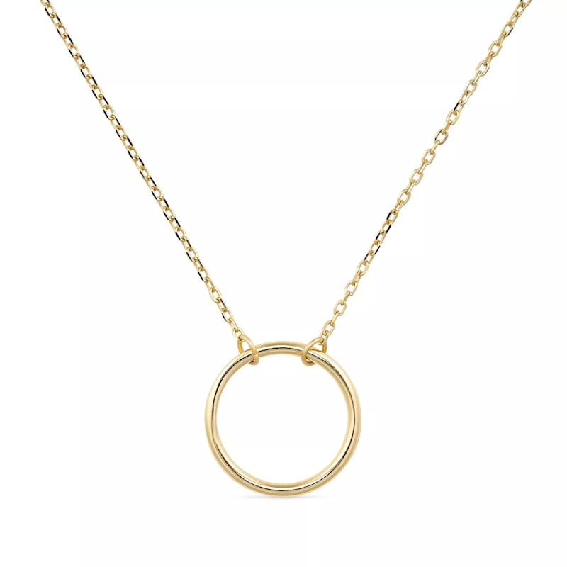 Thumbnail of Gold Circle Disc Necklace image