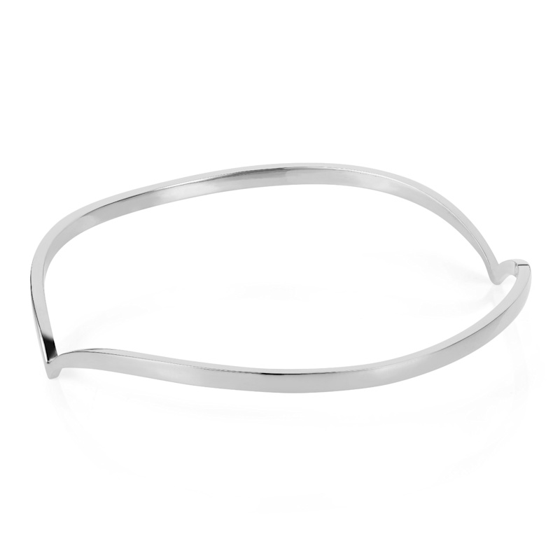 Thumbnail of Heart Bangle - Silver image