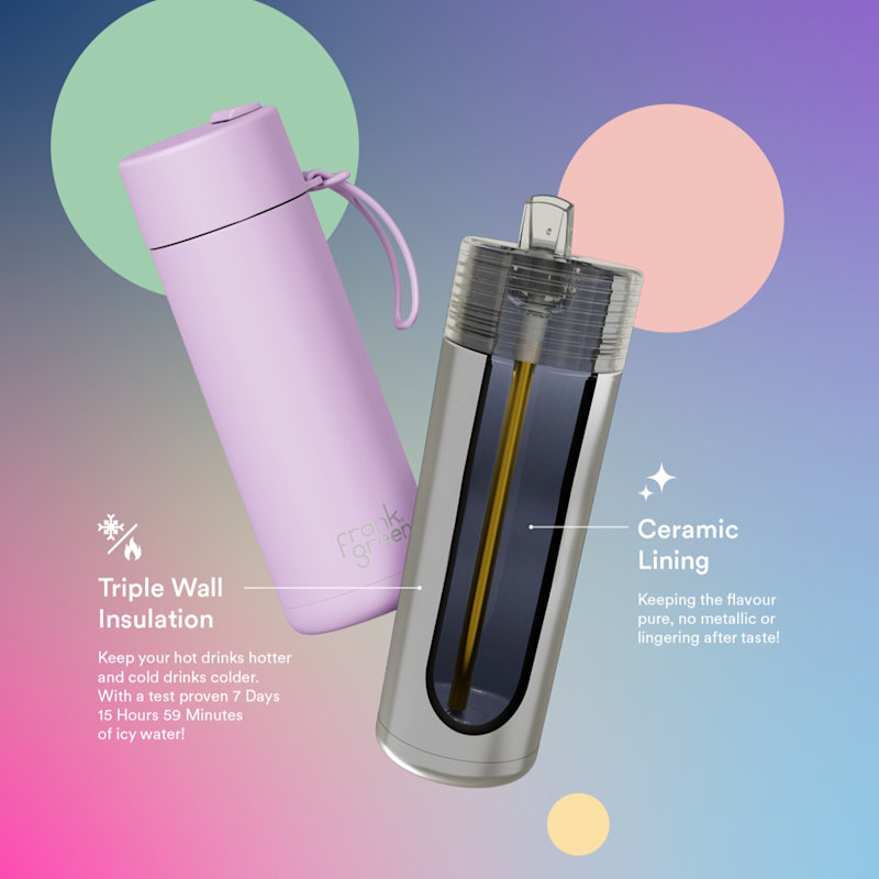 Thumbnail of 20oz Stainless Steel Ceramic Reusable Bottle Chocolate With Flip Straw Lid image