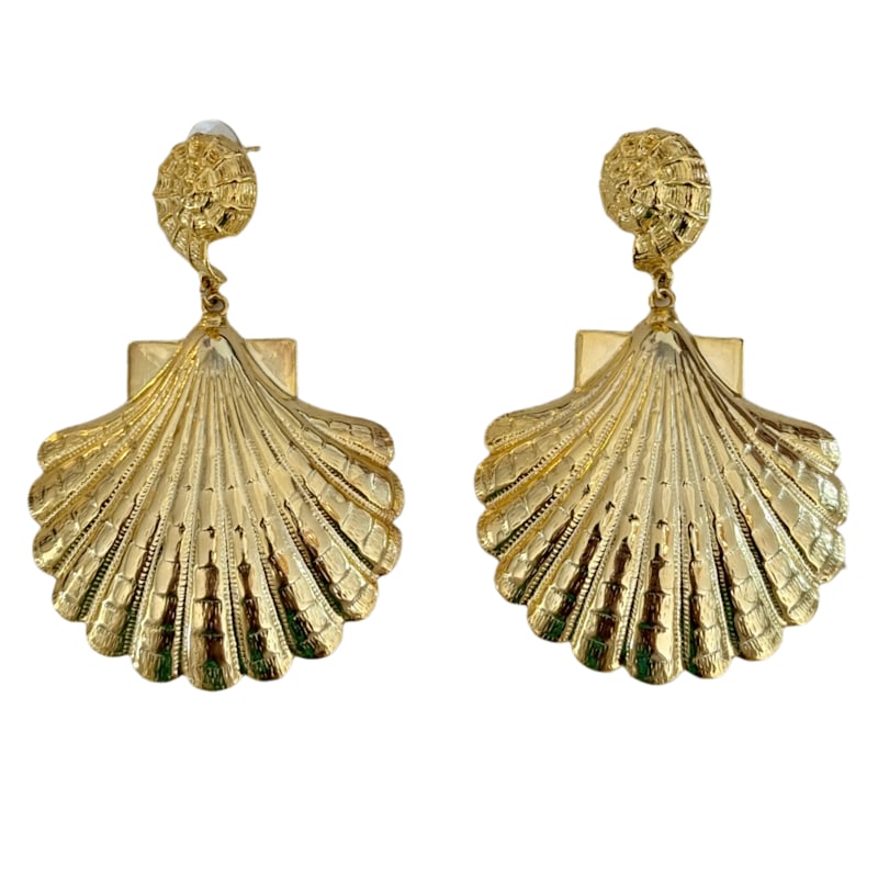 Thumbnail of 24K Gold Plate Sea Shell Earrings image