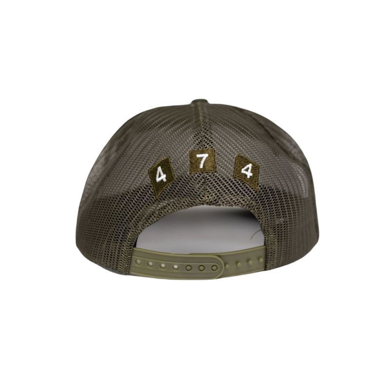 474 Green 3 Bars Trucker Hat - Green | 474 co | Wolf & Badger