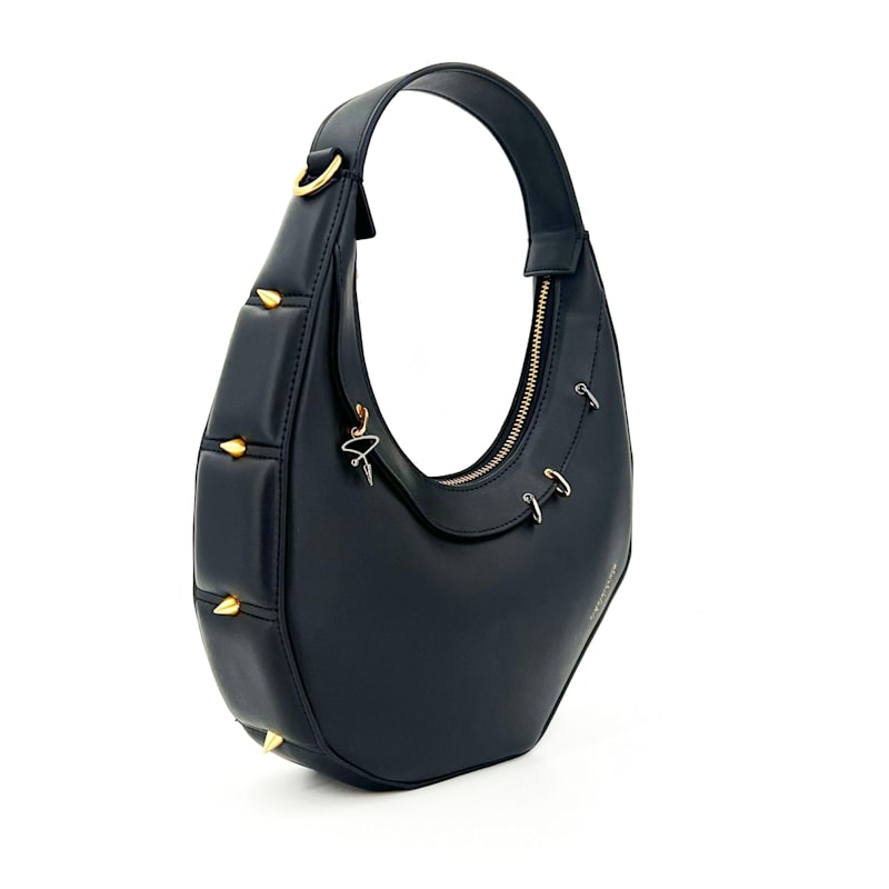 Thumbnail of Asymmetrical Hobo Bag In Black image