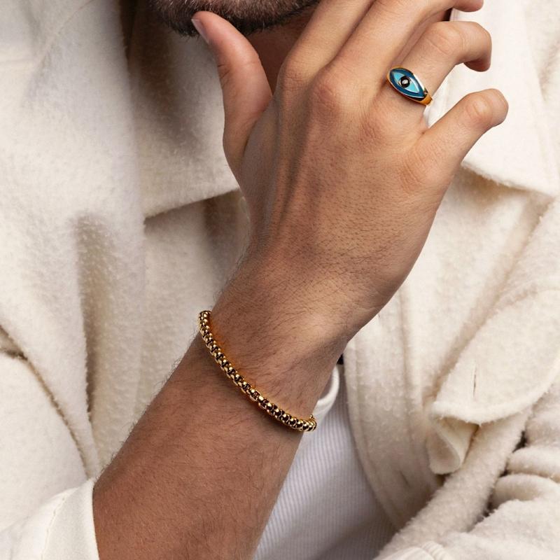 Thumbnail of Gold Box Chain Bracelet image