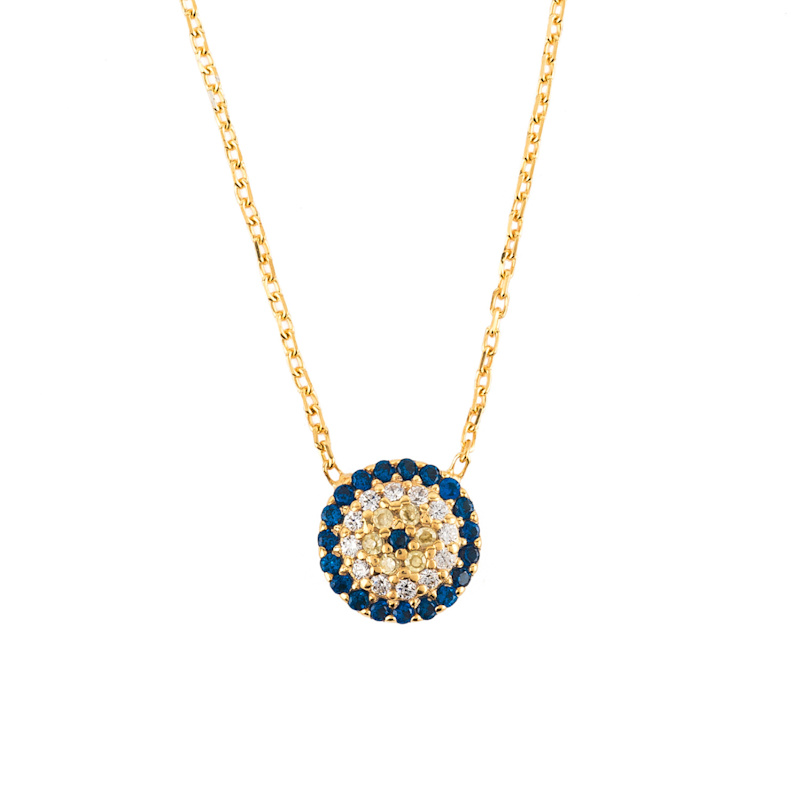Thumbnail of Evil Eye Necklace Gold image