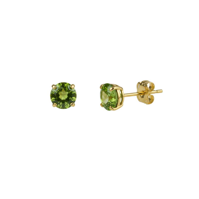Thumbnail of 9Ct Solid Gold Peridot Stud Earrings image