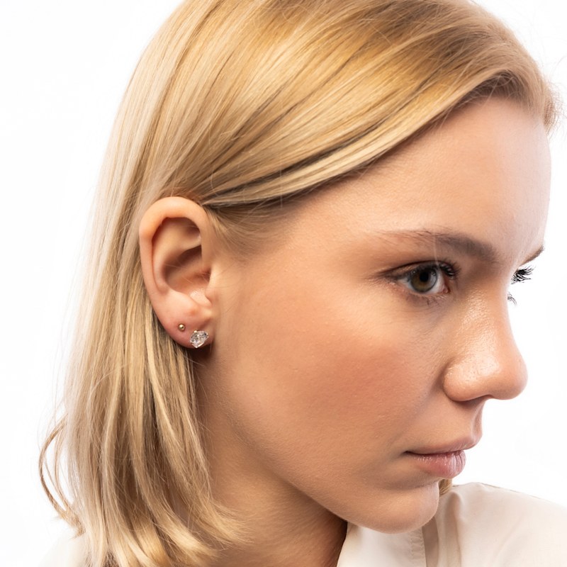 Thumbnail of 9Ct Solid Gold Sphere Stud Earring image