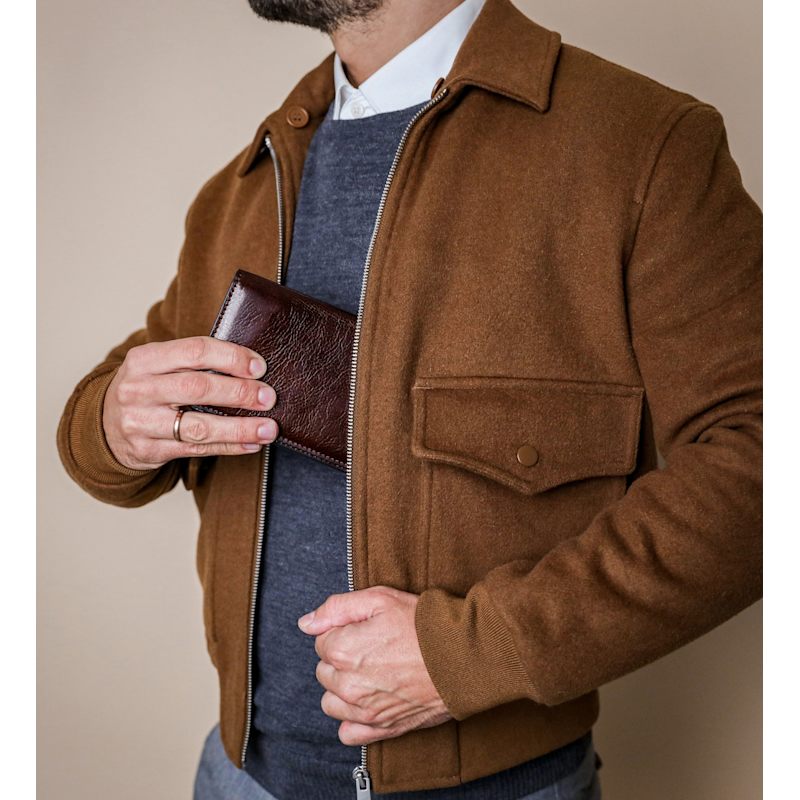 Thumbnail of Brown Leather Coat Wallet - The Periodic Table image