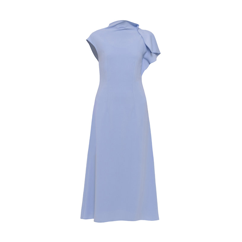 Thumbnail of A-Line Crepe Dress Baby Blue image