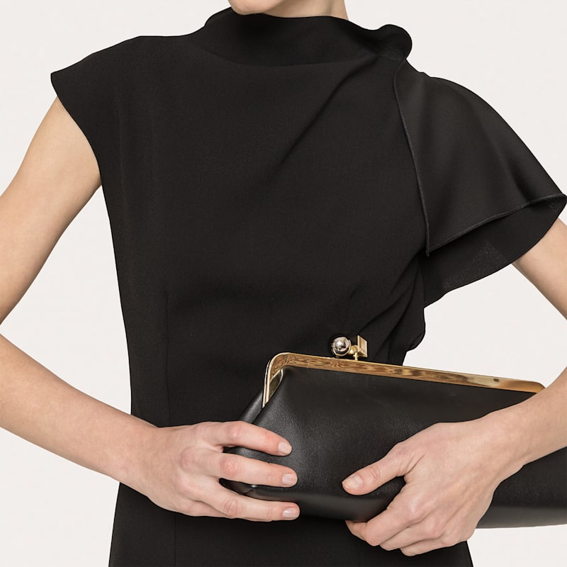 Thumbnail of A-Line Crepe Dress Black image