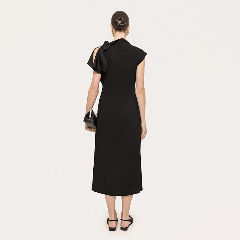 Thumbnail of A-Line Crepe Dress Black image